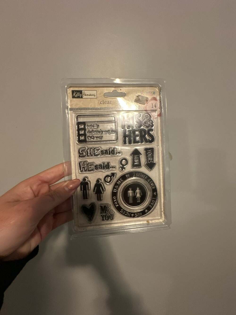 Kelly Panacci Clear Stamps 'His & Hers' Scrapbooking Set